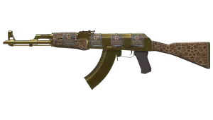 Souvenir AK-47 | Gold Arabesque (Battle-Scarred)