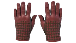 Guantes de conductor ★ | Entrelazado carmesí (Casi nuevo)
