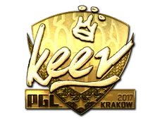 Sticker | keev (Gold) | Krakow 2017