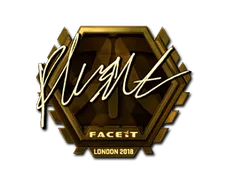 Sticker | flusha (Gold) | London 2018
