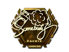 Sticker | somebody (Gold) | London 2018