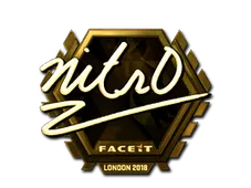 Sticker | nitr0 (Gold) | London 2018