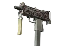 MAC-10 | Red Filigree (Battle-Scarred)