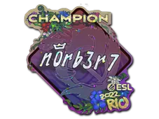 Sticker | n0rb3r7 (Glitter, Champion) | Rio 2022