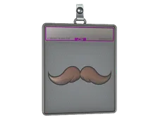 Sticker Slab | Mustachio (Foil)