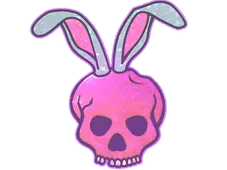 Sticker | Skull Bunny (Glitter)