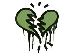 Sealed Graffiti | Broken Heart (Battle Green)