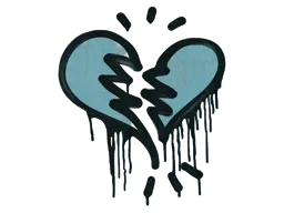 Sealed Graffiti | Broken Heart (Wire Blue)