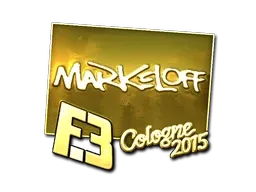 Sticker | markeloff (Gold) | Cologne 2015