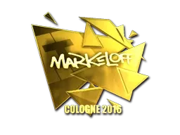Sticker | markeloff (Gold) | Cologne 2016
