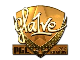 Sticker | gla1ve (Gold) | Krakow 2017