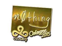 Sticker | n0thing (Gold) | Cologne 2015