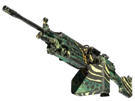 M249 | Emerald Poison Dart (Well-Worn)