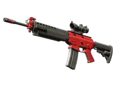 SG 553 | Candy Apple (Battle-Scarred)