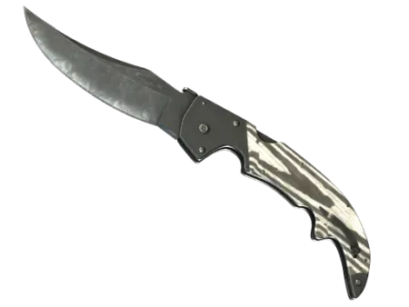 ★ StatTrak™ Falchion Knife | Black Laminate (Well-Worn)