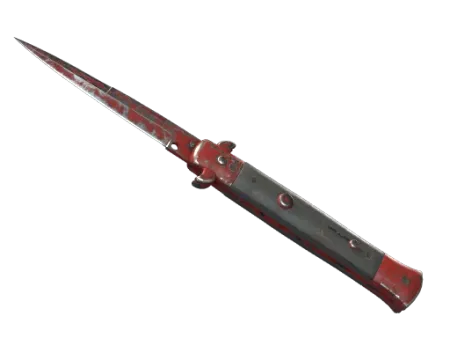 ★ StatTrak™ Stiletto Knife | Crimson Web (Battle-Scarred)