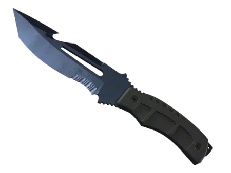★ StatTrak™ Survival Knife | Blue Steel (Battle-Scarred)