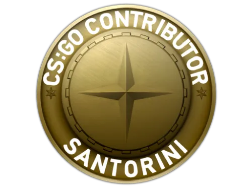 Santorini Map Coin
