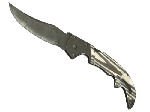 ★ StatTrak™ Falchion Knife | Black Laminate (Battle-Scarred)