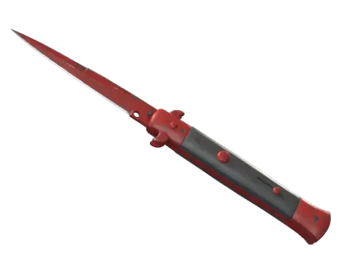 ★ Stiletto Knife | Crimson Web (Well-Worn)