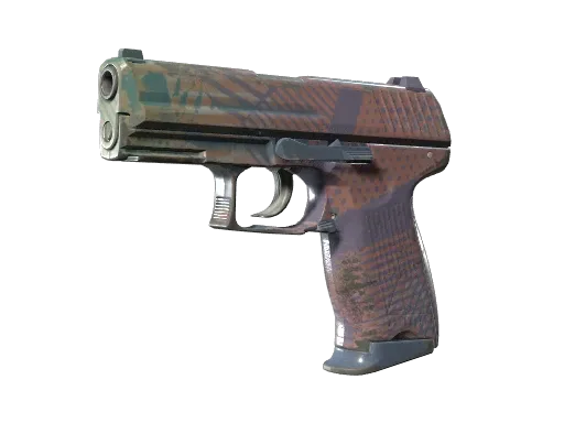 Souvenir P2000 | Coral Halftone (Well-Worn)