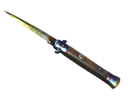 ★ Stiletto Knife | Case Hardened (Well-Worn)