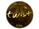 Sticker | twist (Gold) | Katowice 2019