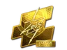 Sticker | Zeus (Gold) | Atlanta 2017
