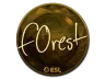 Sticker | f0rest (Gold) | Katowice 2019