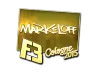 Sticker | markeloff (Gold) | Cologne 2015