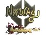 Sticker | noway (Gold) | Shanghai 2024