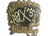 Sticker | apEX (Gold, Champion) | Budapest 2025