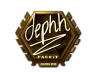 Sticker | dephh (Gold) | London 2018