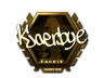 Sticker | Kjaerbye (Gold) | London 2018