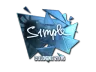 Sticker | s1mple (Foil) | Cologne 2016