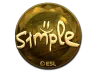 Sticker | s1mple (Gold) | Katowice 2019