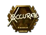 Sticker | xccurate (Gold) | London 2018